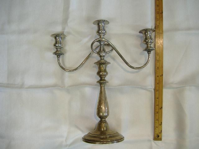 DSCF0482.JPG - Pair of 2 Piece Sterling Candleabras - Fisher - approx. 16" in height